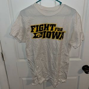 White Fight For Iowa adult medium promotion T-shirt